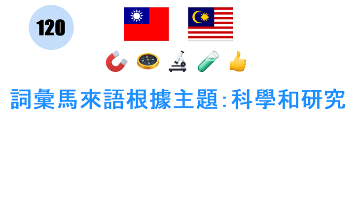 詞彙馬來語根據主題：科學和研究